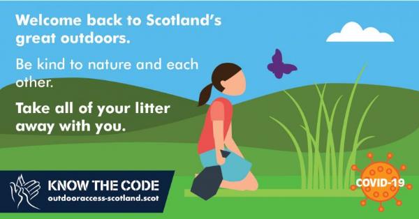 Take your litter with you - Scottish Outdoor Access Code